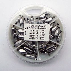 Набор грузил SALMO пуля с трубочкой 1-3,5гр. арт.8527-070(Китай)