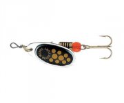 Блесна вращ. MEPPS Black Fury №2 желтые точки цв.серебро(Франция)