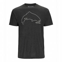 Футболка SIMMS Trout Outline цв.charcoal heather р-р L(Эль-Сальвадор)