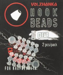 Стопор для размещения на крючке VOLZHANKA Hook Beads clear 2шт.арт.SHVHB-CL(Китай)