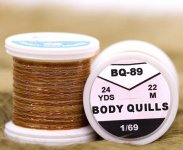 Материал для тела HENDS Body Quills 24yds multicolour цв.brownolive-lt.olive BQ-89(Чехия)
