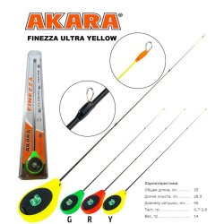 Удочка зимняя балалайка AKARA Finezza UL цв.желтый SPS-Y(Китай)