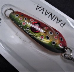 Блесна кол. KUUSAMO Rasanen 50 14гр. бусинка цв.BL/GR/G/O-C UV(Финляндия)