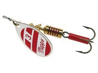 Блесна вращ. MEPPS Aglia №2 цв.серебро/красно-бел.(Франция)