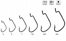 Крючки офсетные ВОЛЖАНКА Offset Worm №3/0 5шт.(Корея)