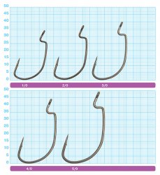 Крючки офсетные OWNER B-80 11680 №5/0 4шт.(Япония)