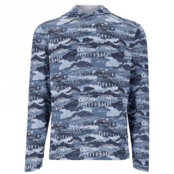 Термофутболка SIMMS BugStopper Solarflex Hoody LS цв.shroud selvedge р-р M(Китай)