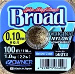 Леска OWNER Broad New 100м 0,24мм(Япония)