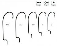 Крючки офсетные ВОЛЖАНКА O'Shaughnessy Worm №3/0 5шт.(Корея)