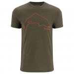 Футболка SIMMS Trout Outline цв.loden heather р-р L(Эль-Сальвадор)