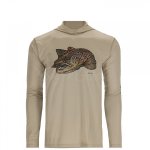 Термофутболка SIMMS Tech Hoody Artist Series LS цв.stone/brown trout р-р L(Эль-Сальвадор)
