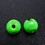 Головки вольфрам гран. с вырезом FLY-FISHING 5,5мм цв.fluo green 10шт.(Россия)