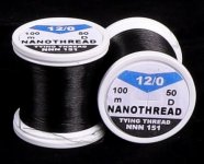 Нить монтажная HENDS Nano Thread 50D 12/0 100м цв.black(Чехия)