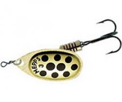 Блесна вращ. MEPPS Aglia Decoree №2 цв.черн.точки/золото(Франция)