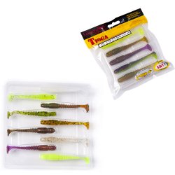 Виброхвост LUCKY JOHN Tioga 2,9'' 7,4см цв.MIX1 7шт.(Китай)