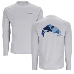 SIMMS Tech Tee Artist Series LS цв.trout/sterling р-р L(Эль-Сальвадор)