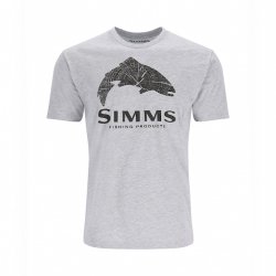 Футболка SIMMS Wood Trout Fill цв.grey heather р-р XL(Эль-Сальвадор)