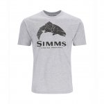 Футболка SIMMS Wood Trout Fill цв.grey heather р-р XL(Эль-Сальвадор)
