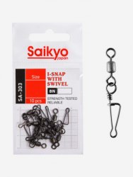 Вертлюг с застежкой SAIKYO SA-303 №8 10шт.(Япония)