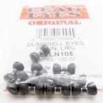 Глаза-гантельки WAPSI Dumbbell micro plain 10шт.(США)