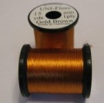 Шелк UNI Floss искусственный 15yds цв.golden brown(Германия)