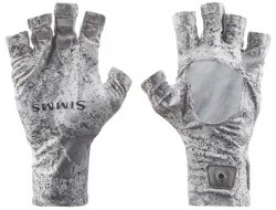 Перчатки SIMMS SolarFlex Half-Finger SunGlove цв.back eddy white р-р L(Камбоджа)