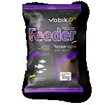Прикормка VABIK Feeder чеснок черная 1кг(Беларусь)
