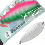 Блесна кол. FUJIWARA Sake Katz 45гр. цв.Silver Powder Green Pink(Япония)