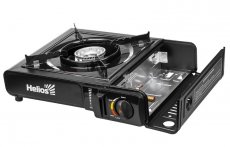 Плита газовая HELIOS портативная в кейсе, переходник HS-BDZ-155B(Китай)