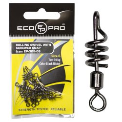 Вертлюг с застежкой ECOPRO Rolling Swivel with Screwed Snap EP-308 №10 10шт.(Китай)